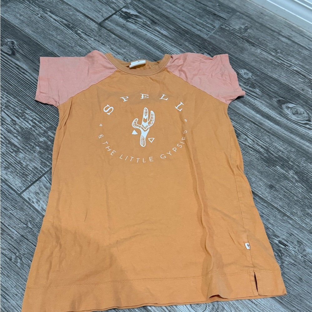 Spell pink and orange T-shirt dress